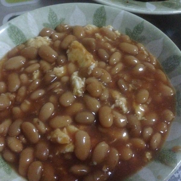 baked bean dengan telur